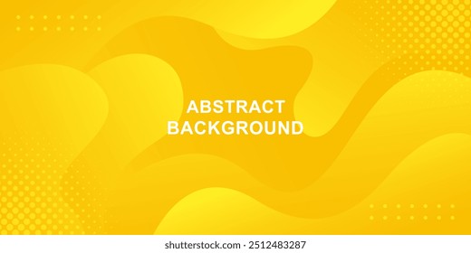 Fondo amarillo brillante de la onda fluida del gradiente con el medio tono, Fondo de pantalla dinámico moderno. Adecuado para Plantillas, Anuncios de venta, negocios, eventos, anuncios, Web y páginas