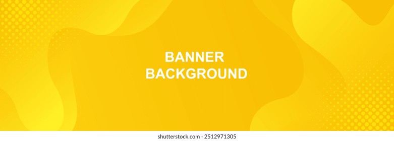 Fondo amarillo brillante de la onda fluida del gradiente con el medio tono, Anuncio dinámico moderno. Adecuado para Plantillas, Anuncios de venta, eventos, anuncios, Web, páginas y encabezados