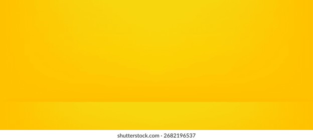 Bright yellow gradient vector background with smooth lighting effect and a subtle platform design. Perfect for presentations, product display, or modern design projects.