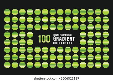 Bright Yellow Green 100 Gradient Swatches