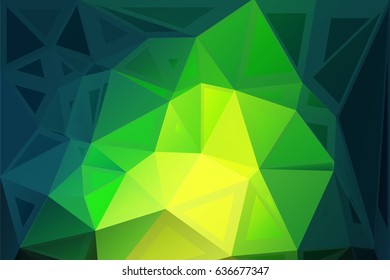 Bright yellow green abstract random sizes low poly geometric background