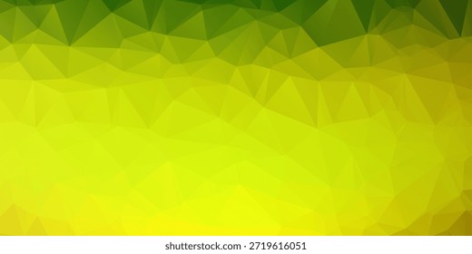 Fondo amarillo brillante y verde de bajo poli con patrón geométrico para diseño moderno EPS10