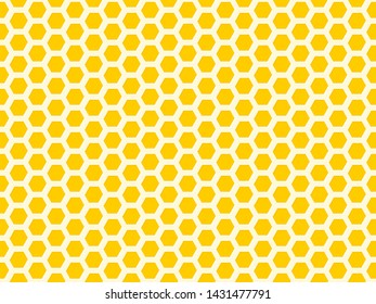 bright yellow honeycomb seamless pattern for background, wallpaper, texture, label, banner etc. vector design.