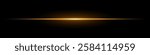 Bright yellow horizontal light beam on a black background. Glowing laser effect creating a futuristic and sci-fi aesthetic. Suitable for technology, energy, speed, and digital design themes