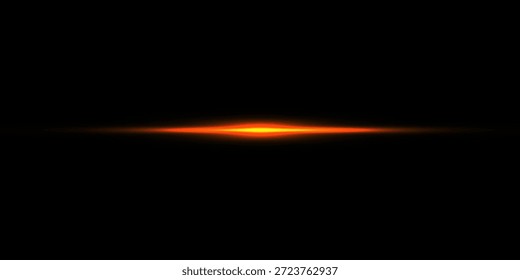 bright yellow horizontal light beam on a black background.