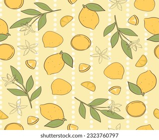 a bright yellow lemon print 