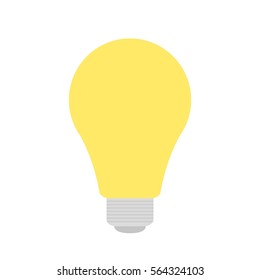 Bright yellow light isolated on white background