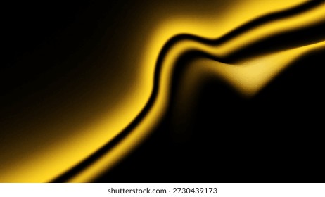 Hellgelbe Linien fließen und drehen sich auf schwarzem Hintergrund, wodurch ein starker Kontrast und eine dynamische Bewegung erzeugt werden. Die Muster scheinen im dunklen Raum zu tanzen und sich zu verschieben.