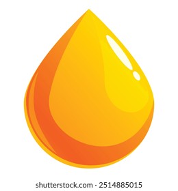 Bright yellow liquid drop is falling down