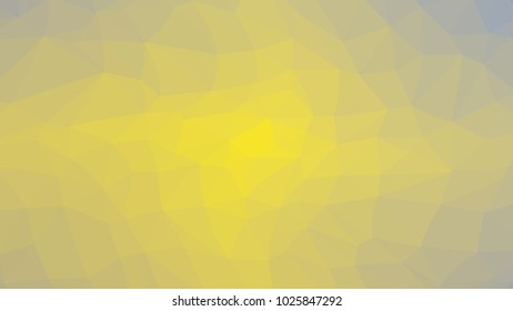 Bright yellow low polygonal crystal background. Triangular polygon  pattern. Low poly vector illustration. Low polygonal backdrop