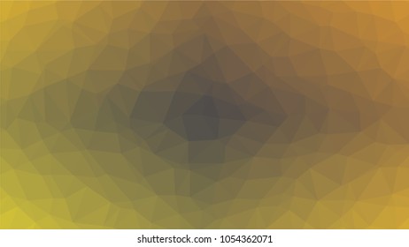 Bright yellow low polygonal crystal background. Triangular polygon  pattern. Low poly vector illustration. Low polygonal backdrop