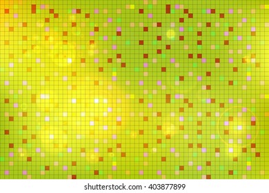 Bright yellow mosaic color illustration. Vector. For design, presentation, wallpaper