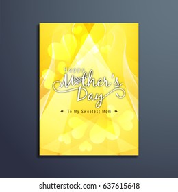 Bright yellow mother's day brochure