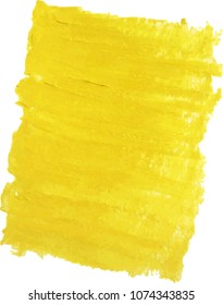 a bright yellow oil paint vector spot on a white background

