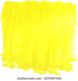 a bright yellow oil paint vector spot on a white background

