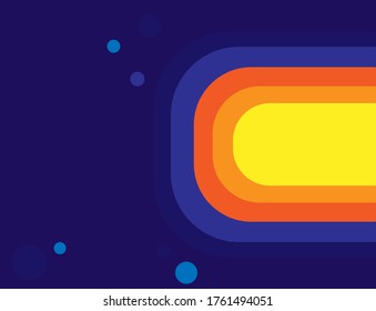 Amarillo brillante sobre un fondo de espacio frío oscuro.