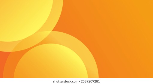 Bright Yellow and Orange Abstract Background with Overlapping Circles - Vibrant Summer, Sunshine, and Warmth Theme for Seasonal and Creative Design Projects