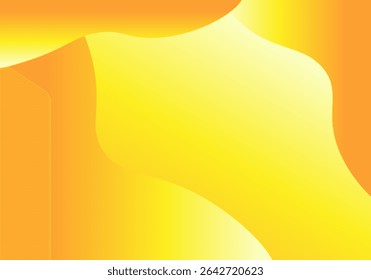 Bright Yellow Orange Fluid Gradient Abstract Background
