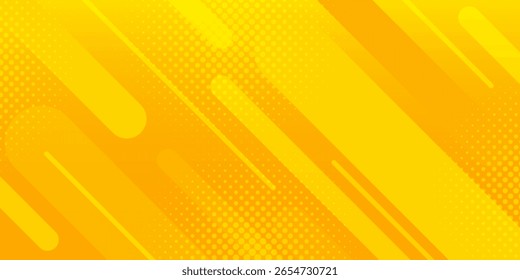 Bright yellow and orange gradient abstract dynamic background. Suitable for templates, sale banners, events, ads, web and pages