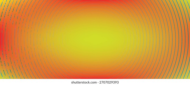 Un fondo degradado amarillo y naranja brillante con líneas circulares radiantes forma un diseño abstracto vibrante.