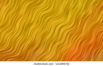 Bright yellow, orange vector pattern with long lines. Wavy abstract illustration with colored sticks. The template can be used as a backgrounds, covers, banners. Vector illustration