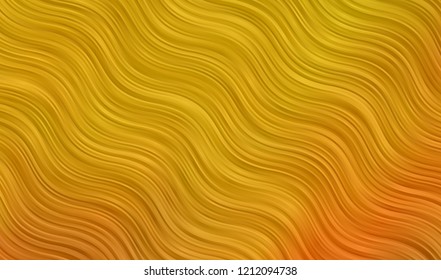 Bright yellow, orange vector pattern with long lines. Wavy abstract illustration with colored sticks. The template can be used as a backgrounds, covers, banners. Vector illustration