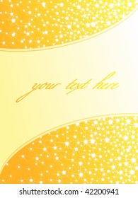 Bright yellow sparkly background, vertical (vector); JPG version also available