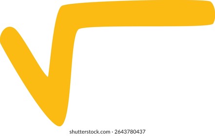 Bright yellow square root symbol used in mathematical equations to represent radical values. Suitable for educational materials and digital illustrations. - Powered by Shutterstock - Get 15% off with code: PIKWIZARD15