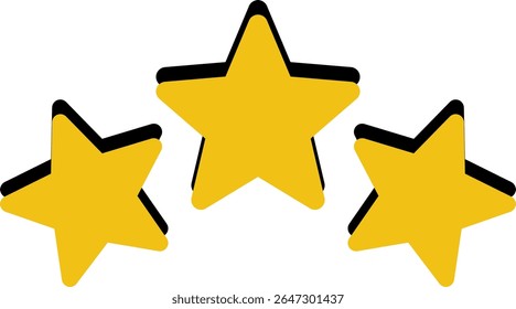 Bright yellow star cute simple cartoon style decorative minimal design element