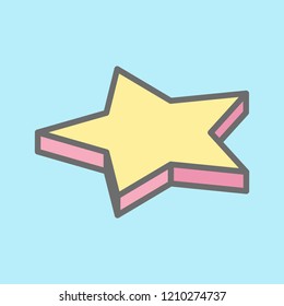 Icono de estrella amarillo brillante