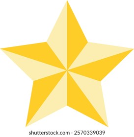 Bright Yellow Star Illustration Design