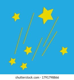 Bright yellow stars on blue. You can use it as a background, banner, cover, Wallpaper and fabric template.