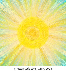 bright yellow sun
