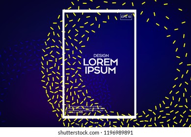 Bright yellow textured paper background modern dynamic geometric. Eps10 vector.