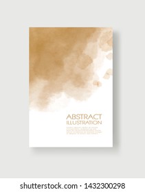 Bright yellow textures, abstract hand painted watercolor banner, greeting card or invitation templates, vector illustration.