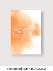 Bright yellow textures, abstract hand painted watercolor banner, greeting card or invitation templates, vector illustration.