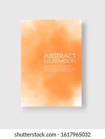 Bright yellow textures, abstract hand painted watercolor banner, greeting card or invitation templates, vector illustration.
