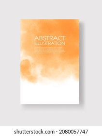 Bright yellow textures, abstract hand painted watercolor banner, greeting card or invitation templates, vector illustration.