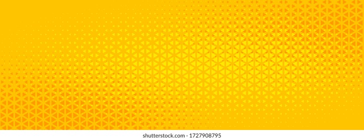 bright yellow triangle halftone abstract banner design