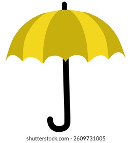 Bright yellow umbrella vector illustration	