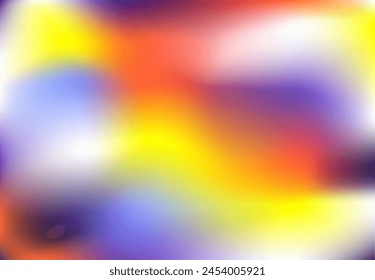 Bright yellow violet orange white gradient. Blowing colorful mockup. Purple prism kaleidoscopic background. Crazy lemon apricot periwinkle post advertisement presentation. Neon psychedelic backdrop. 