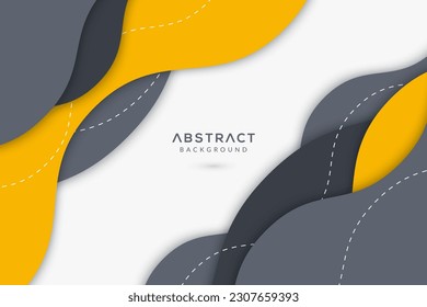 Bright Yellow Wavy Abstract White Background, Perfect for Web Banners