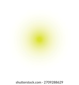 Bright YellowGreen Gradient Circle on Black Background Radial Light Effect