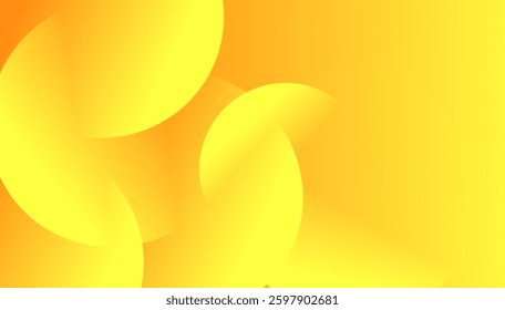 Bright yellow-orange gradient with geometric shapes, creating a bold and modern abstract design. Perfect for branding, web backgrounds, posters, and digital artwork. High-quality EPS vector.