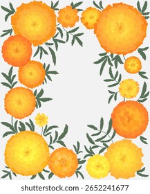 Marigolds amarelo brilhante quadro decorativo.