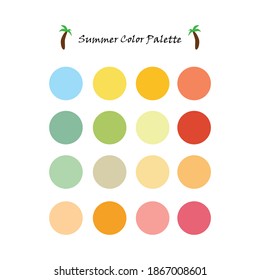 Bright up your summer time with this summer color palette!