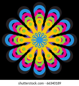Bright-colored decoration element