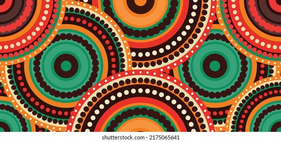 Bright-colored vector patterns inspired by the African tribal culture. For the seamless pattern designs in this image ,we took inspiration from the Africa 