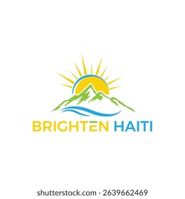 Brighten Haiti logo featuring warm, vibrant colors with sun or light rays symbolizing hope, growth, and positive change. Ideal for nonprofits or community projects focused on uplifting Haiti.
