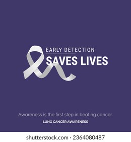 Brighten the Path. Lung Cancer Vector Background Drive